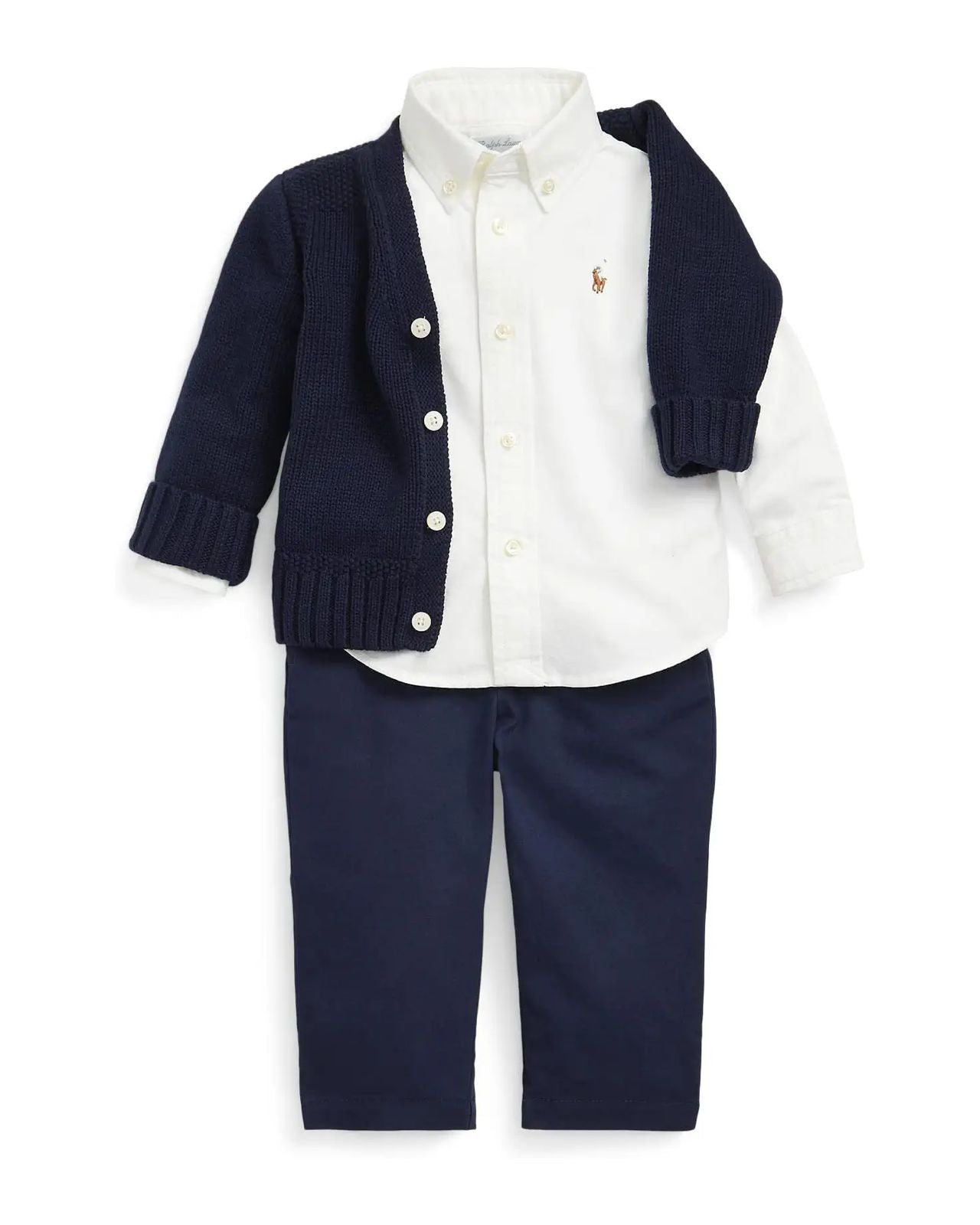 Camisa Branca Manga Longa Oxford Ralph Lauren