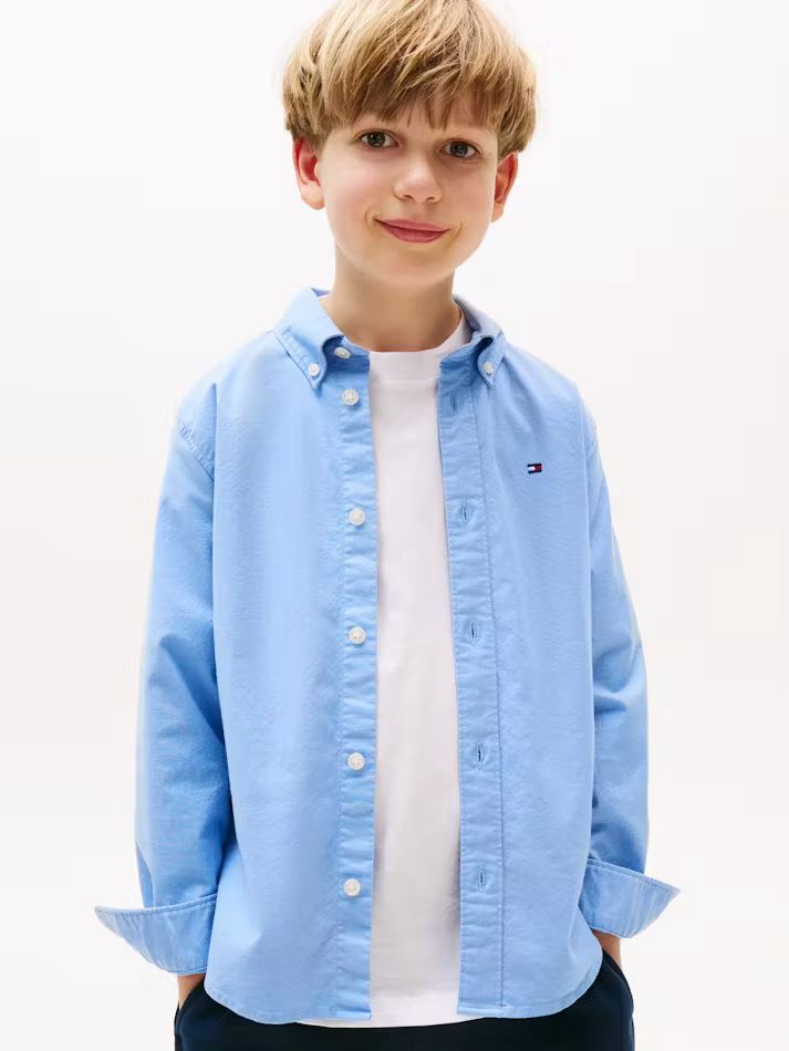 Camisa Oxford Chambray Azul Tommy Hilfiger