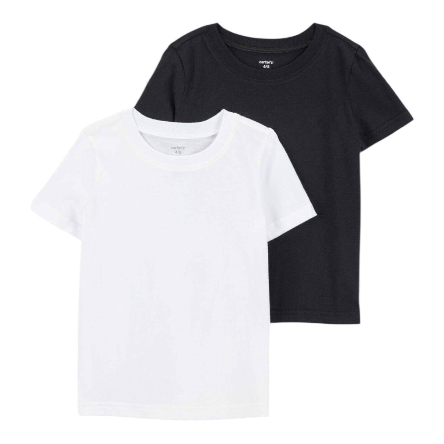 Kit 2 Camisetas Básicas Algodão Preta/Branca Carter's