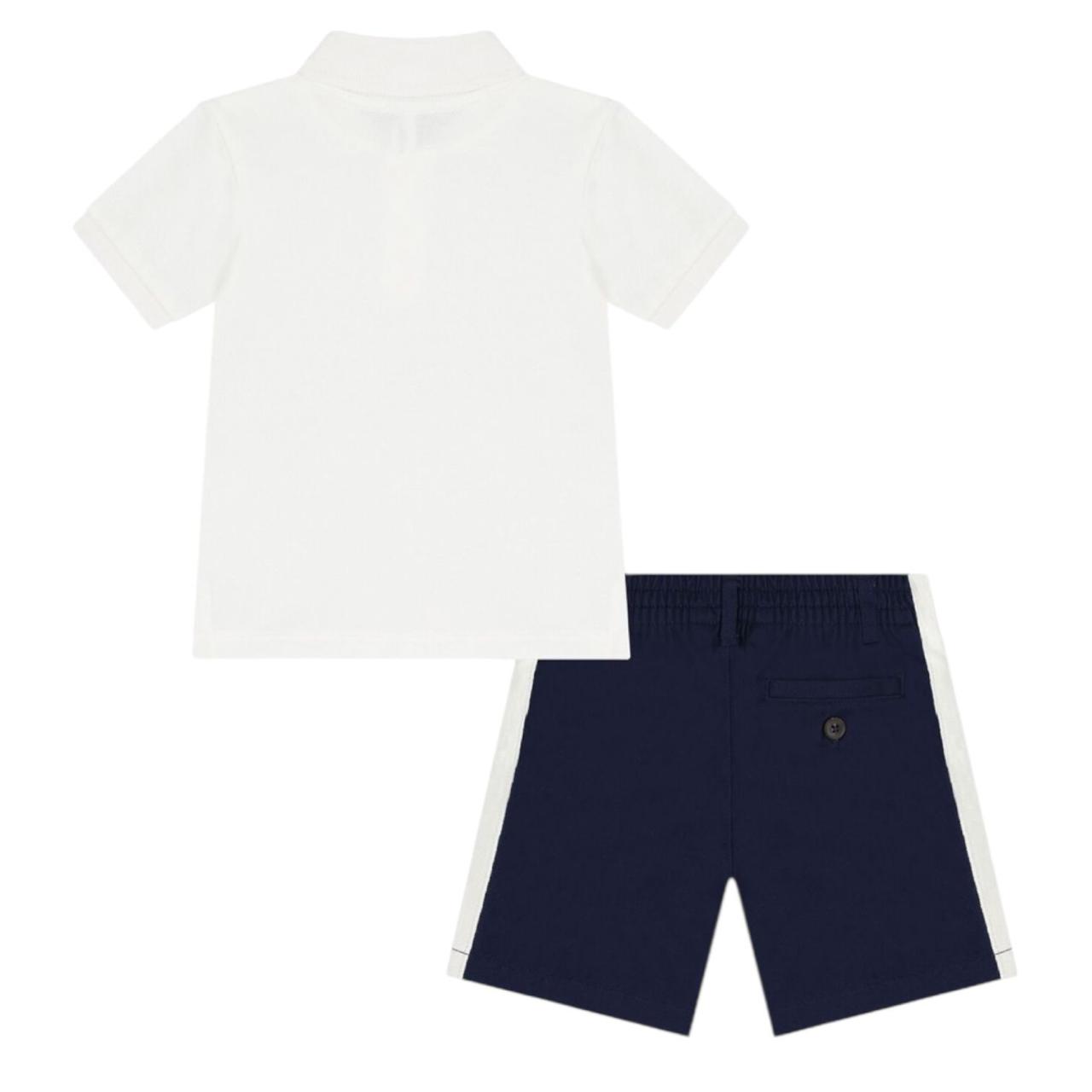 Conjunto Bebê Camiseta/Short Branco Ralph Lauren