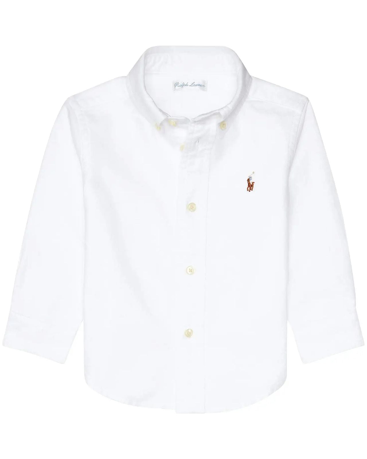 Camisa  Branca Manga Longa Oxford  Ralph Lauren