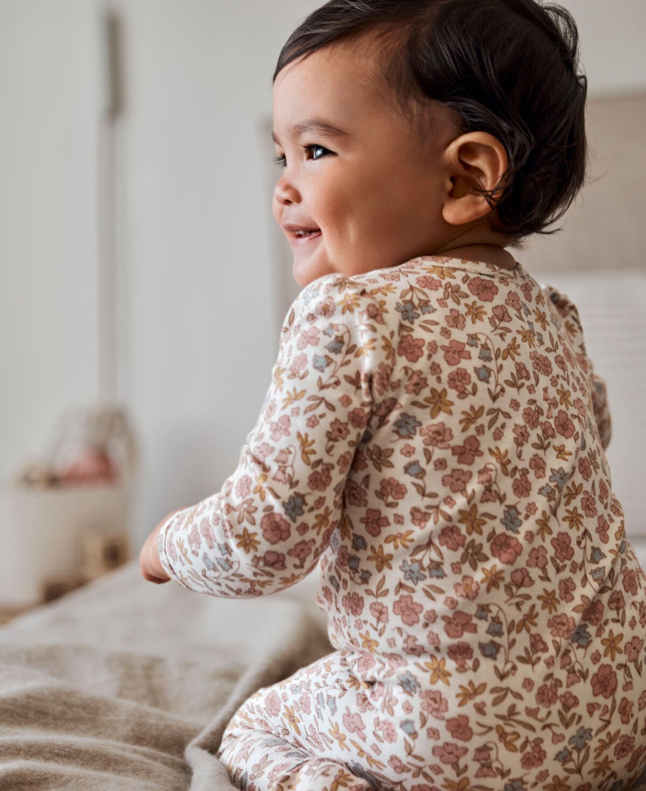 Enterizo Algodão com ziper Floral rosa Carter's