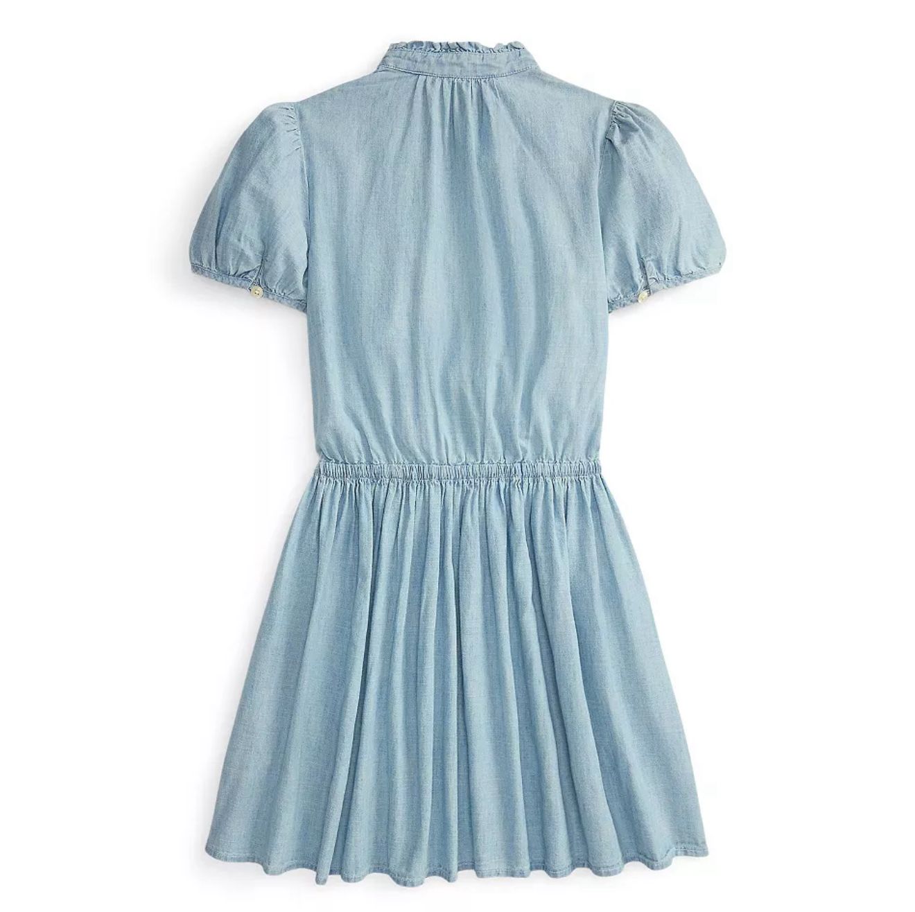 Vestido  com Botões Chambray Azul Ralph Lauren