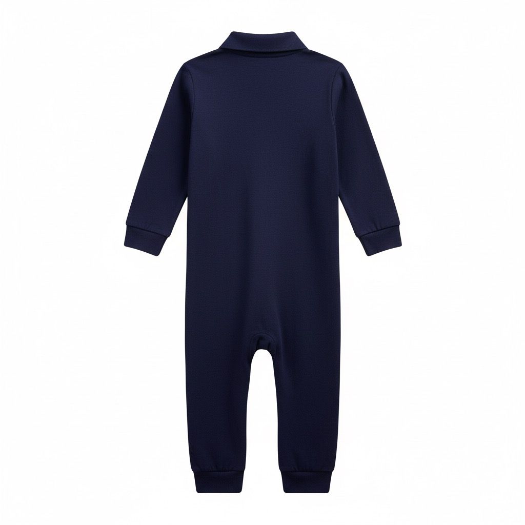 Enterizo Algodon Leve com botões Azul Ralph Lauren