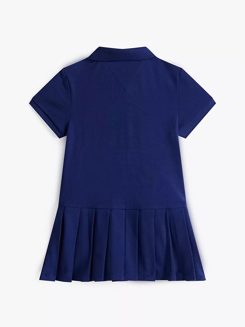 Vestido Marinho Manga Curta Babados Tommy Hilfiger