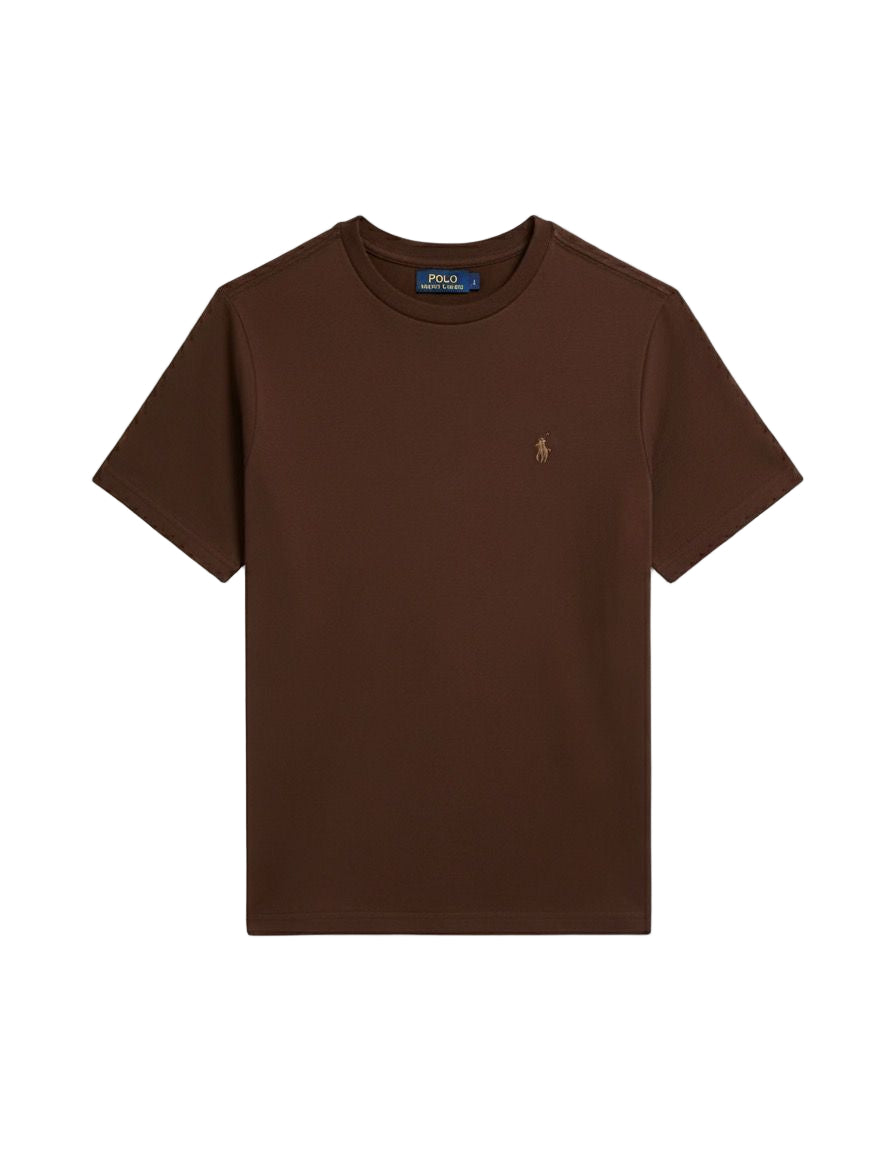 Camiseta Básica Marrom Algodão Ralph Lauren