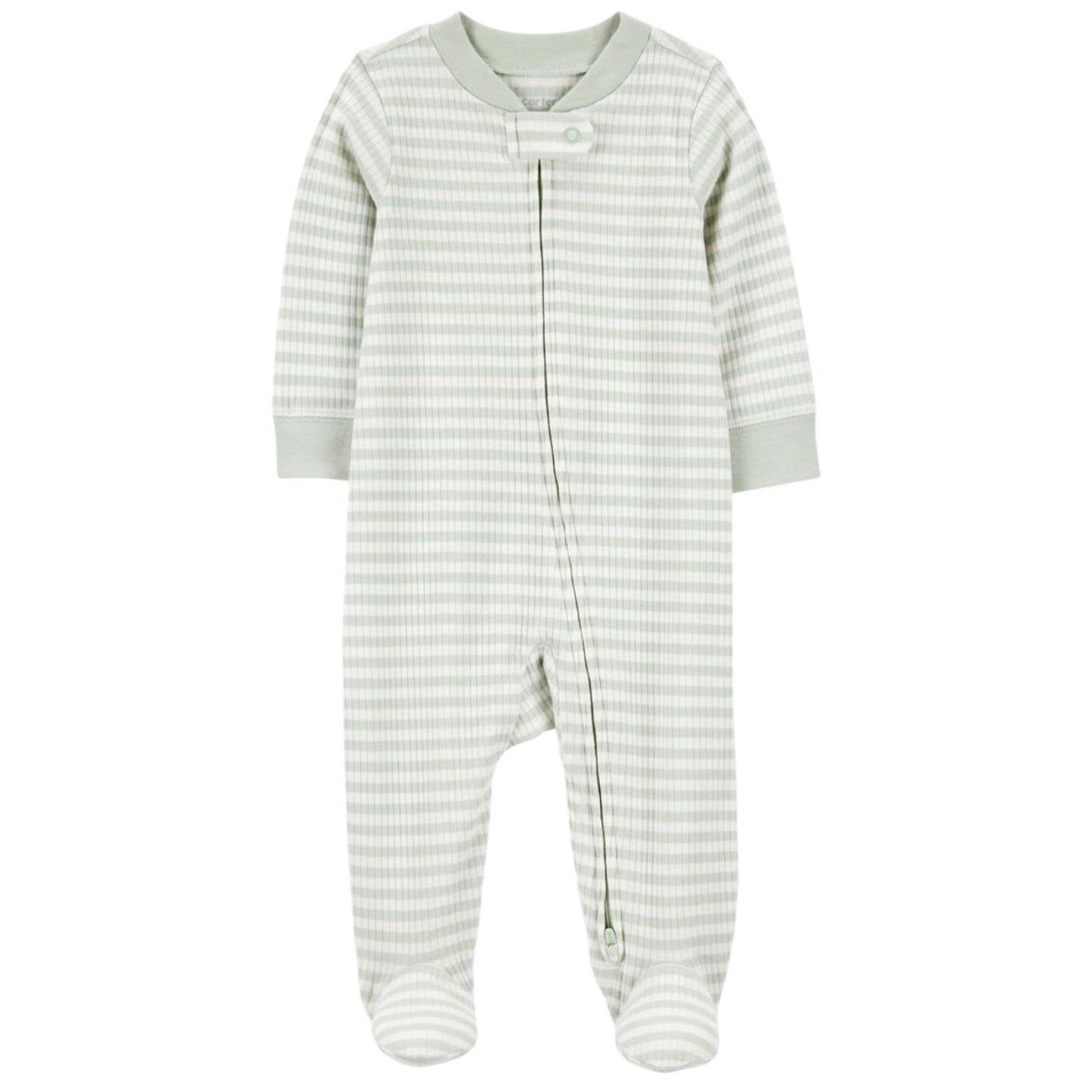 Enterizo Algodão com ziper Verde listrado Carter's