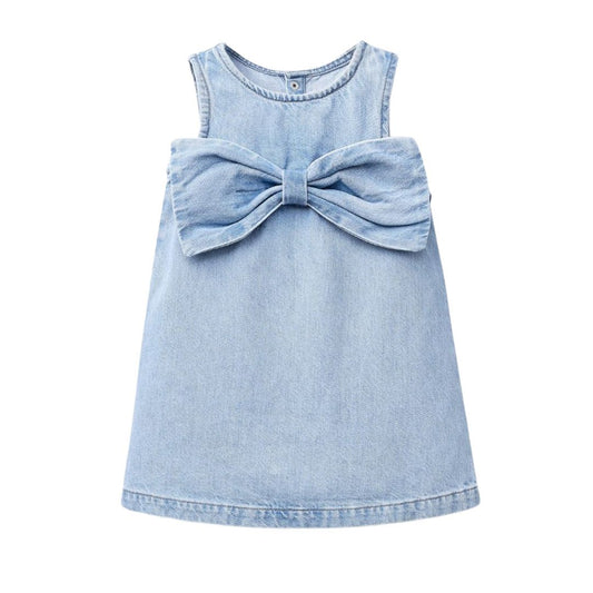 Vestido Jeans com laço frontal ZARA