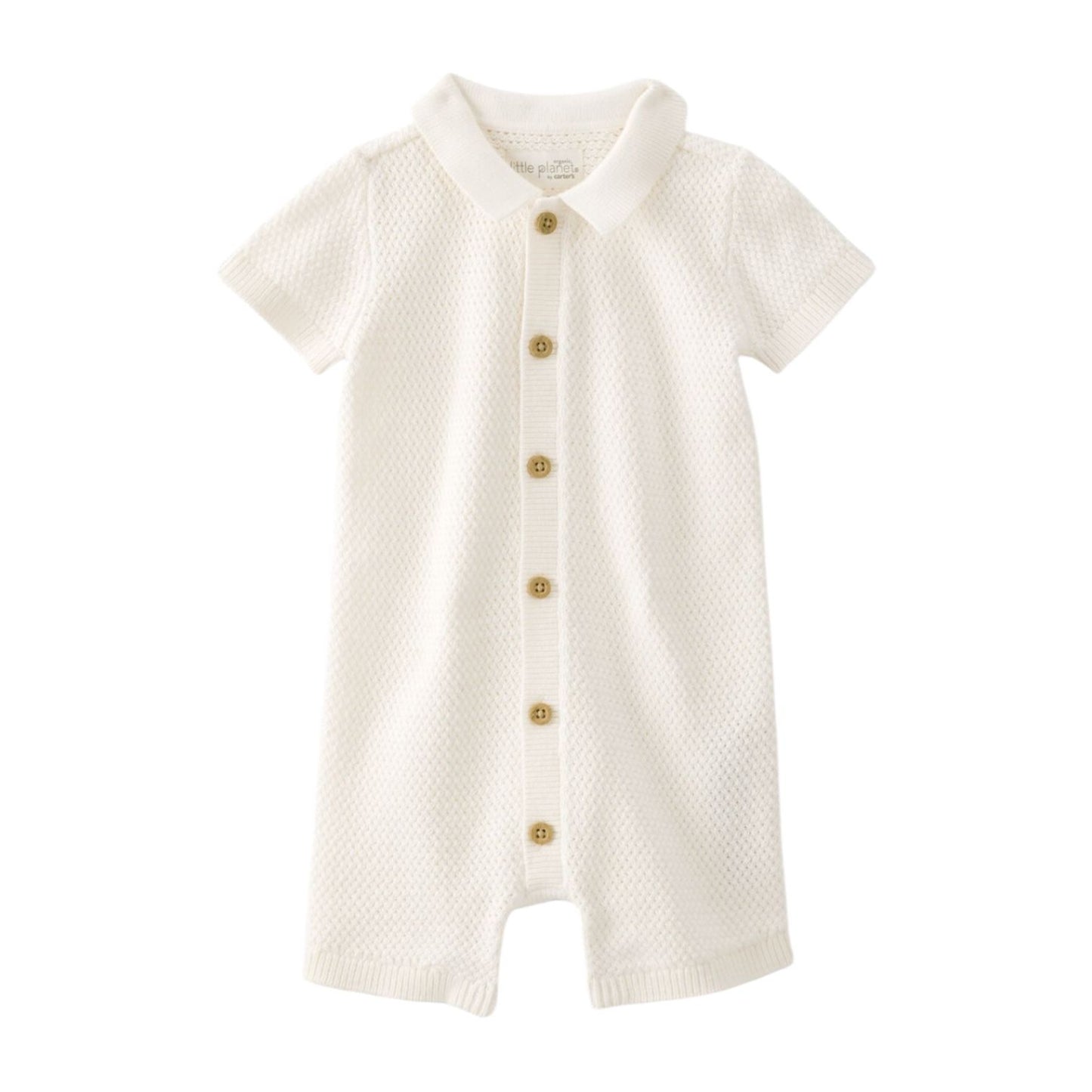 Enterizo Tricot Branco Carter's