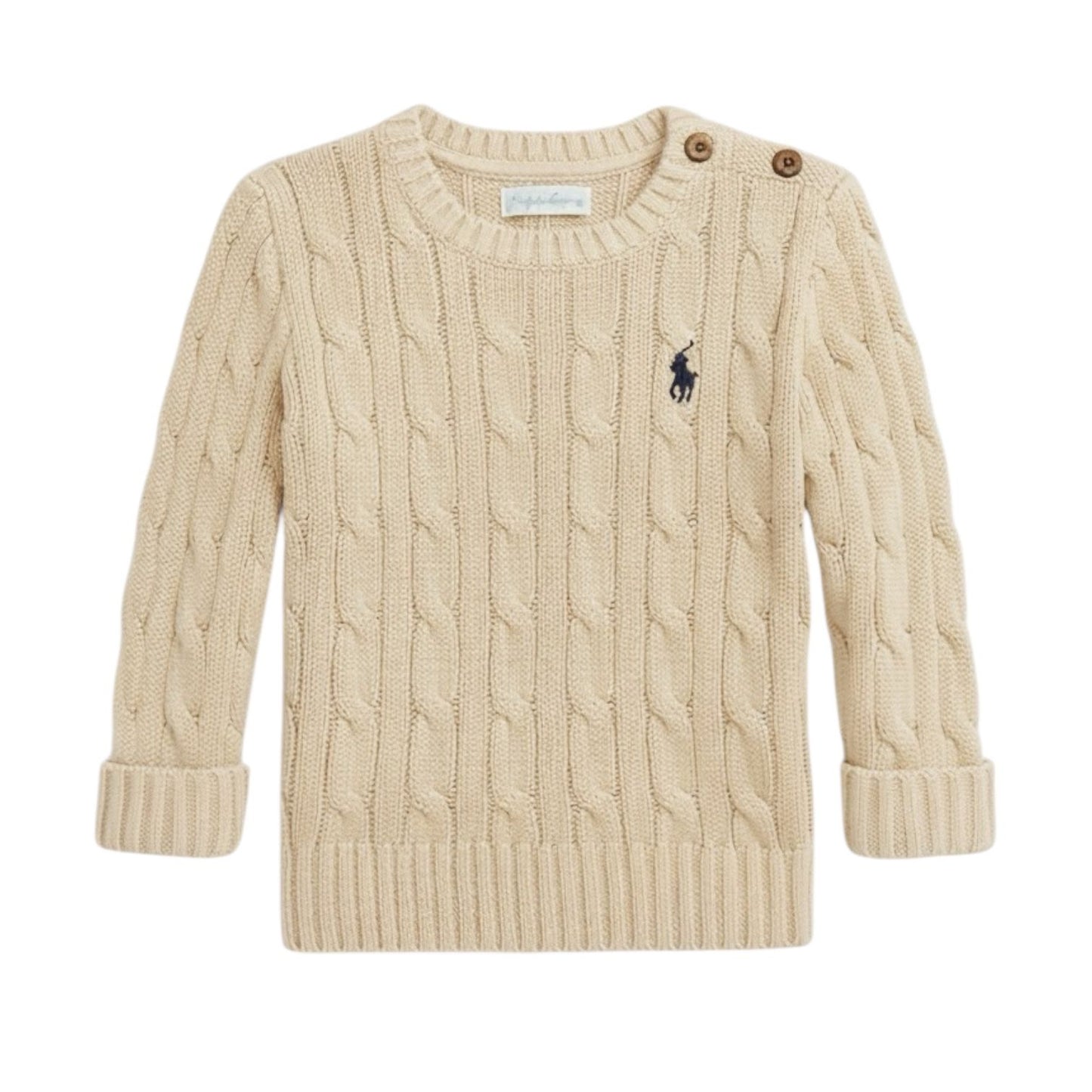 Sweater Tricot Bege Ralph Lauren