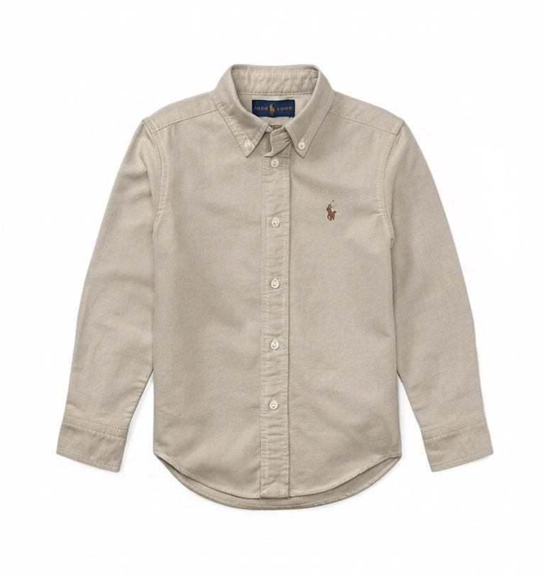 Camisa  Bege Manga Longa Chambray  Ralph Lauren