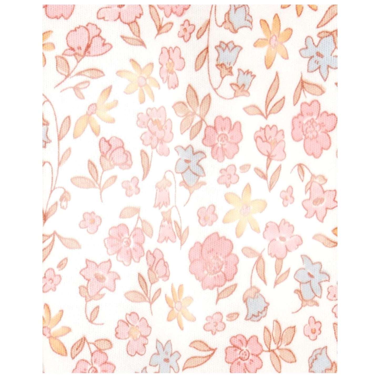 Enterizo Algodão com ziper Floral rosa Carter's