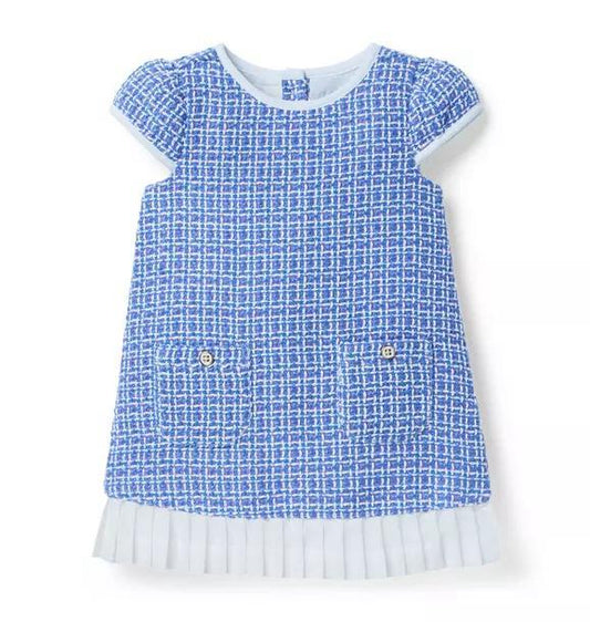 Vestido  Tricot Azul com babados  Janie and Jack