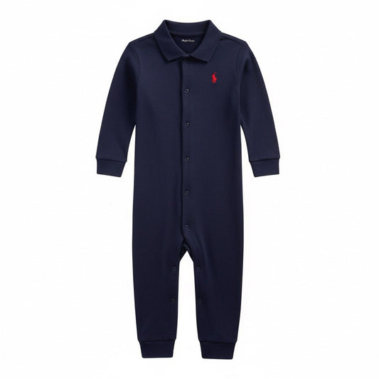 Enterizo Algodon Leve com botões Azul  Ralph Lauren