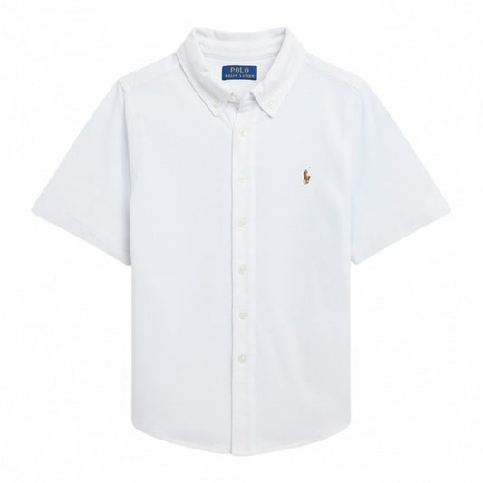 Camisa Cotton Piqué Branca Ralph Lauren