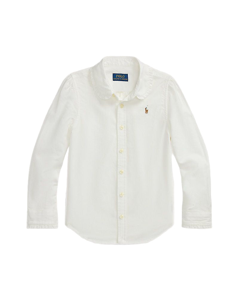 Camisa Branca com Gola Rendada  Ralph Lauren