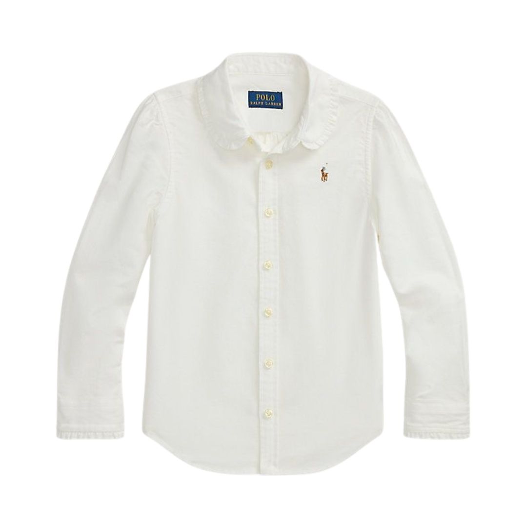 Camisa Branca com Gola Rendada  Ralph Lauren