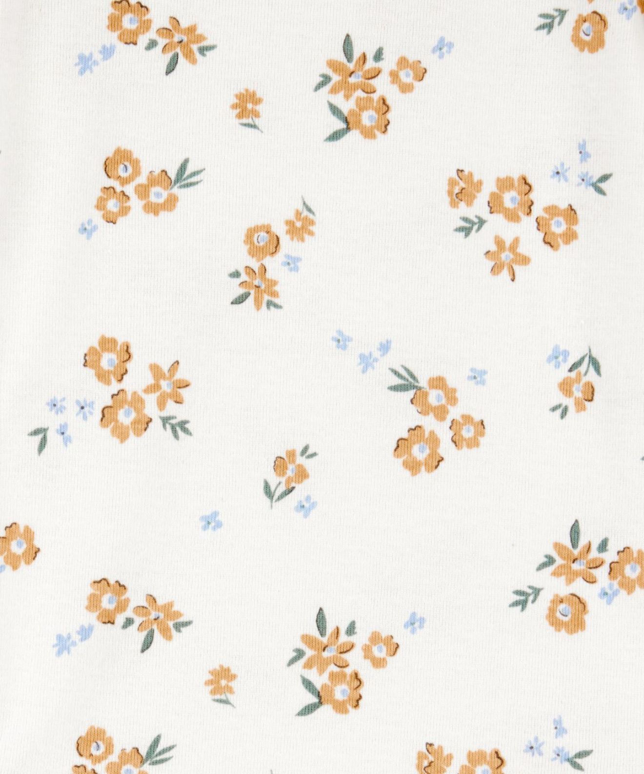 Pack 5 Bodys Bebê Manga Curta Estampado floral Carter's