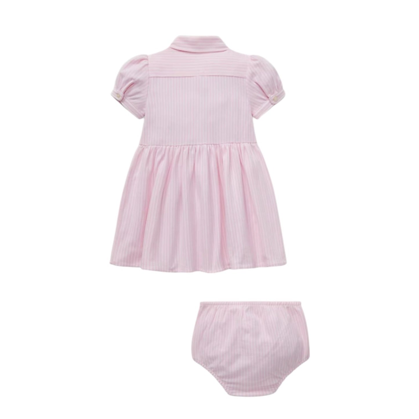 Vestido Listrado Rosa Ralph Lauren