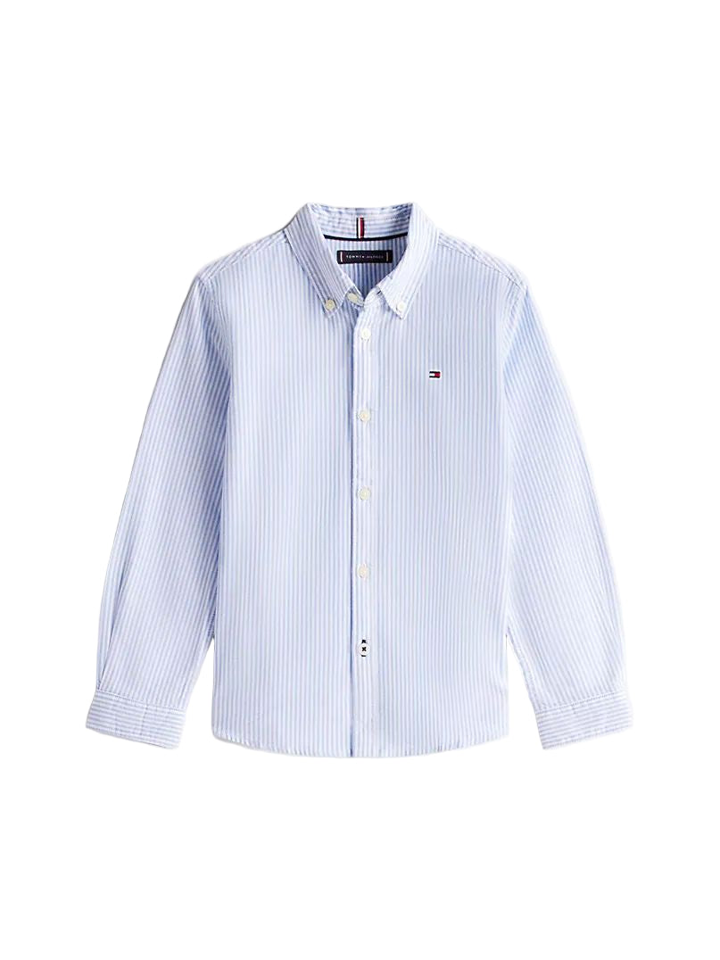 Camisa Oxford Listrada Azul  Tommy Hilfiger