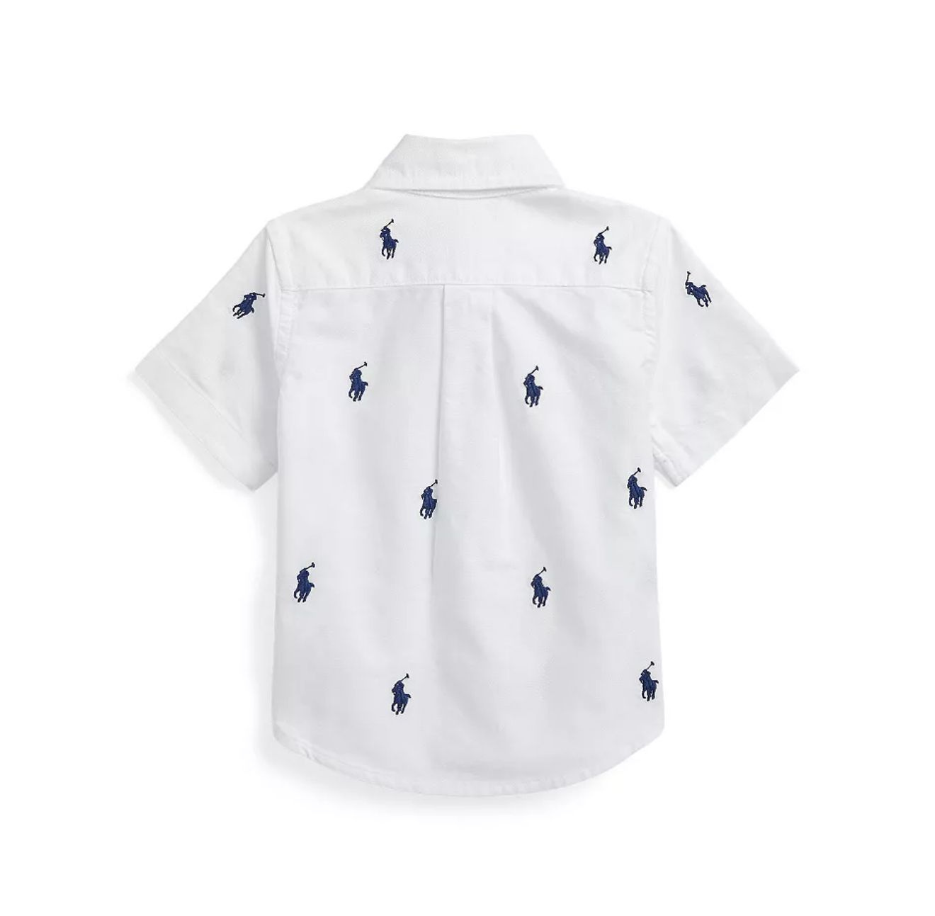 Camisa Social Branca com Logo Manga Curta Ralph Lauren